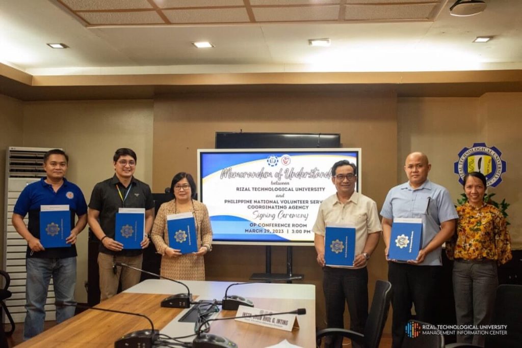 MOU: RTU & PHILIPPINE NATIONAL VOLUNTEER SERVICE COORDINATOR AGENCY (PNVSCA)
