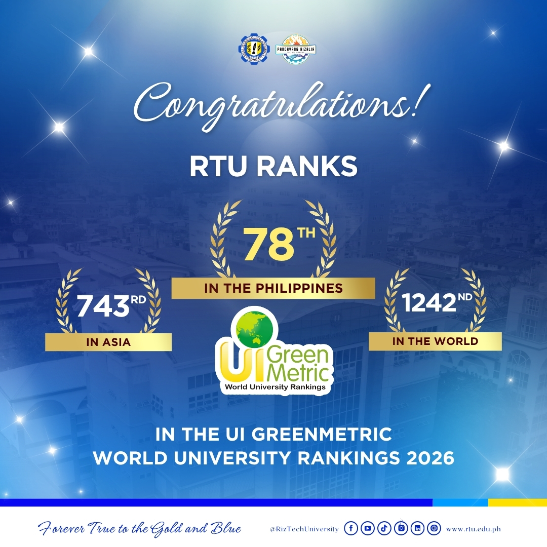 Read more about the article RTU Places 78th among Philippine Universities in UI GreenMetric World University Rankings 2026